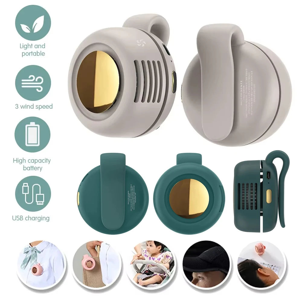 PocketBreeze clip-on bladeless mini fan key features